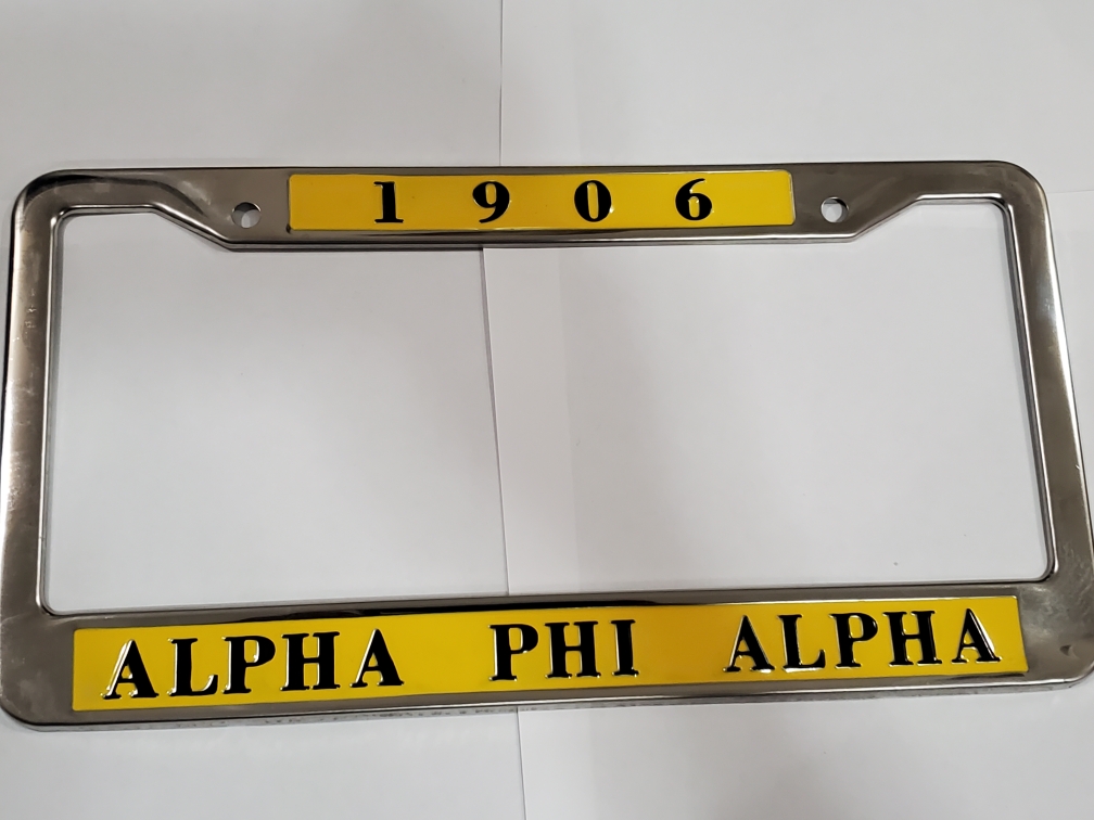Alpha licensed plate